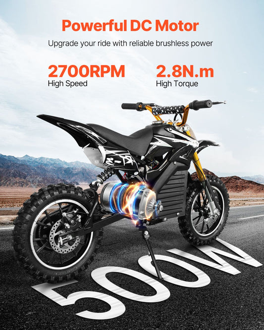 500W Electric Brushless DC Motor Kit - 48V 2700rpm Motor with Upgraded Speed Controller for Go Karts E - Bike Motorcycle Scooter - Powersport Electric Scooters