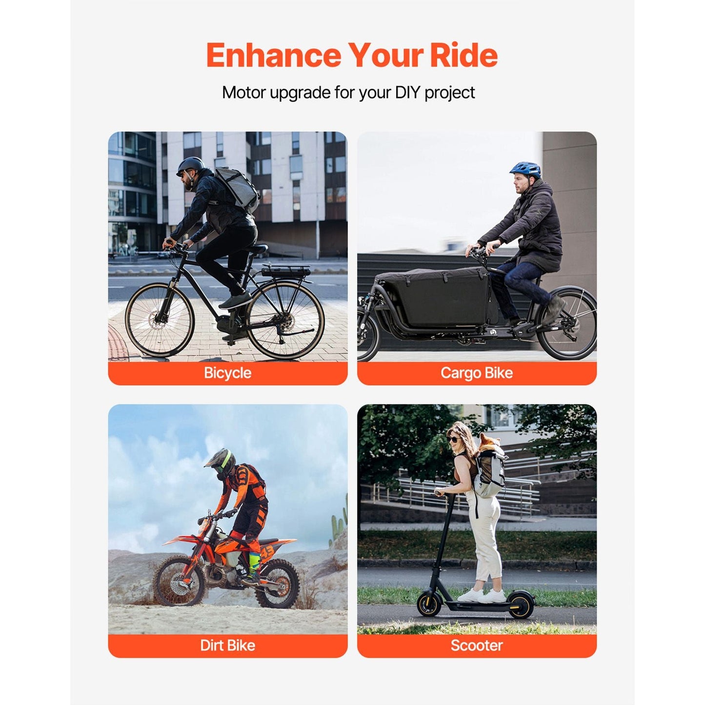1800W Electric Brushless DC Motor, 48V 4500rpm Go Kart Electric Motor, Electric Dirt Bike Motor Engine for E - Bike Motorcycle Scooter DIY - Powersport Electric Scooters
