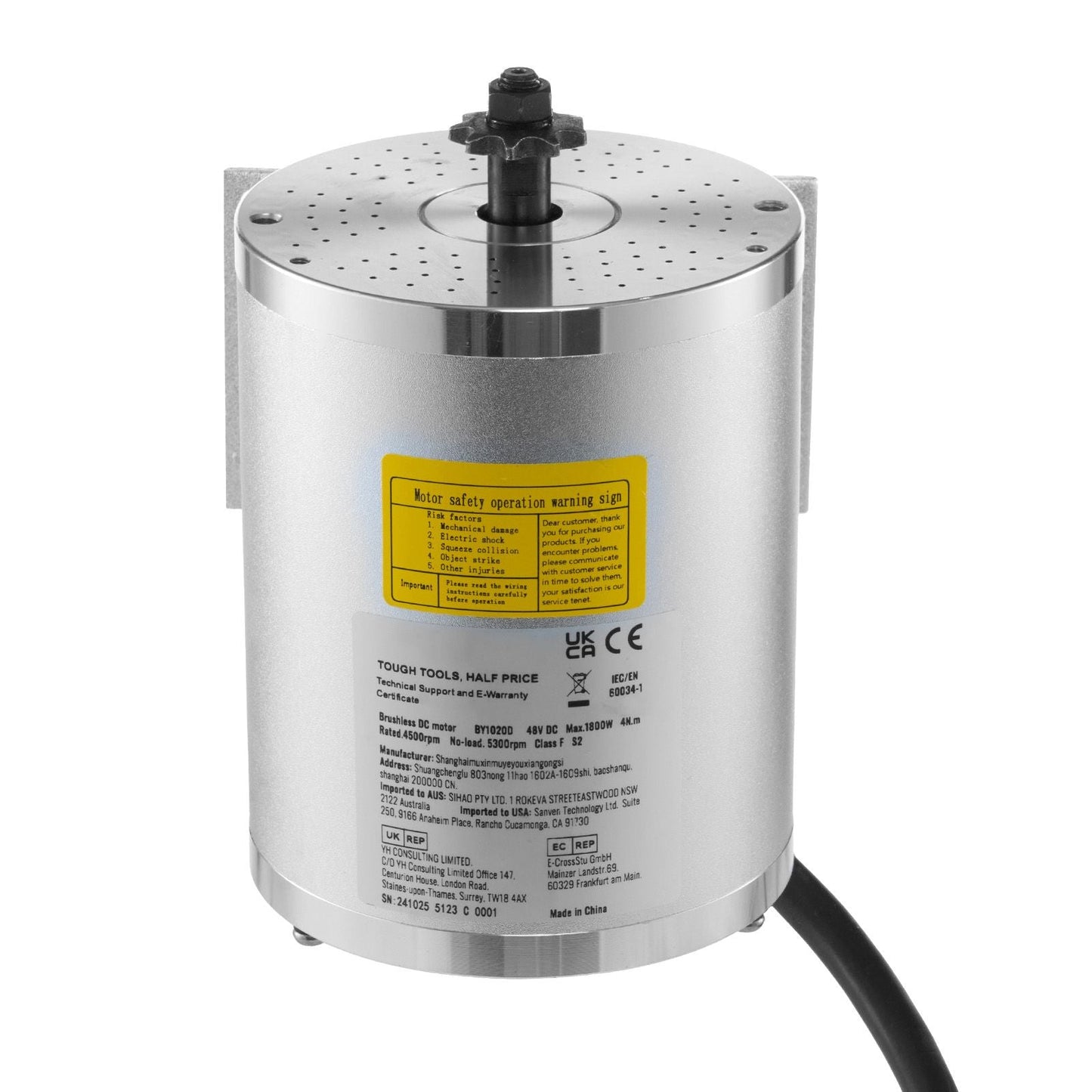 1800W Electric Brushless DC Motor, 48V 4500rpm Go Kart Electric Motor, Electric Dirt Bike Motor Engine for E - Bike Motorcycle Scooter DIY - Powersport Electric Scooters