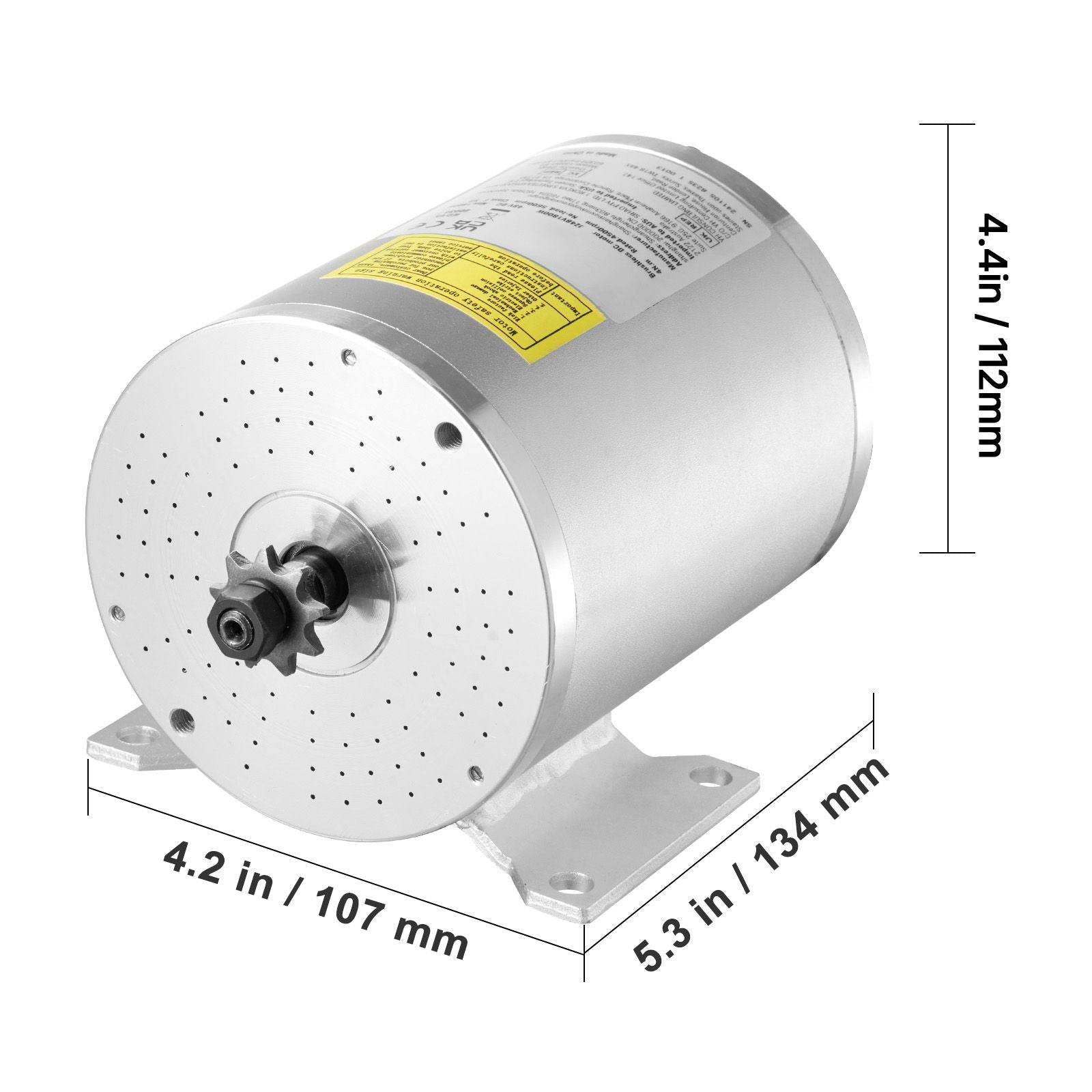 1800W Electric Brushless DC Motor Kit - 48V 4500rpm Motor with Upgraded Speed Controller and Throttle Grip Kit for Go Karts E - Bike Motorcycle Scooter DIY - Powersport Electric Scooters