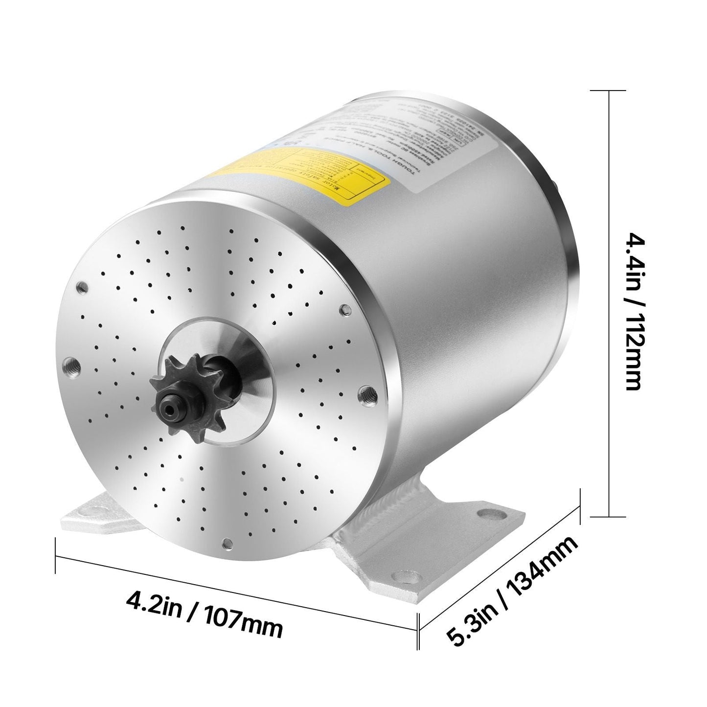 1800W Electric Brushless DC Motor Kit - 48V 4500rpm Motor with Upgraded Speed Controller, Foot Pedal and Throttle Grip Kit for Go Karts E - Bike Motorcycle Scooter - Powersport Electric Scooters
