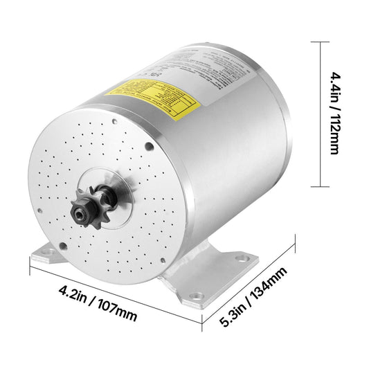 2000W Electric Brushless DC Motor Kit - 48V 4300rpm Motor with Upgraded Speed Controller and Throttle Grip Kit for Go Karts E - Bike Motorcycle Scooter DIY - Powersport Electric Scooters