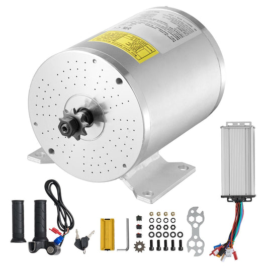 2000W Electric Brushless DC Motor Kit - 48V 4300rpm Motor with Upgraded Speed Controller and Throttle Grip Kit for Go Karts E - Bike Motorcycle Scooter DIY - Powersport Electric Scooters