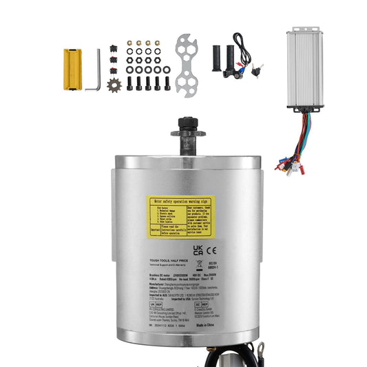 2000W Electric Brushless DC Motor Kit - 48V 4300rpm Motor with Upgraded Speed Controller and Throttle Grip Kit for Go Karts E - Bike Motorcycle Scooter DIY - Powersport Electric Scooters