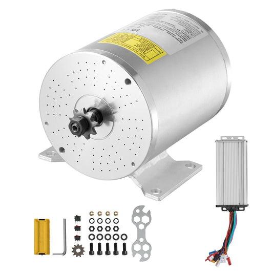 2000W Electric Brushless DC Motor Kit - 48V 4300rpm Motor with Upgraded Speed Controller for Go Karts E - Bike Motorcycle Scooter - Powersport Electric Scooters