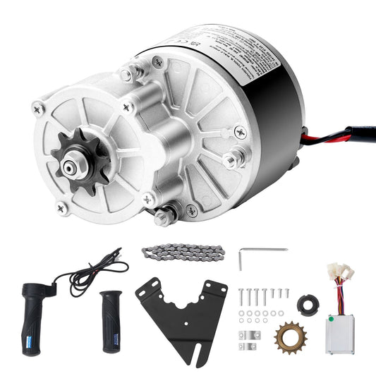 250W Electric Powerful DC Motor Kit - 24V 2700rpm Brushed Motor with Upgraded Speed Controller, Throttle Grip Kit for Go Karts E - Bike Motorcycle Scooter - Powersport Electric Scooters