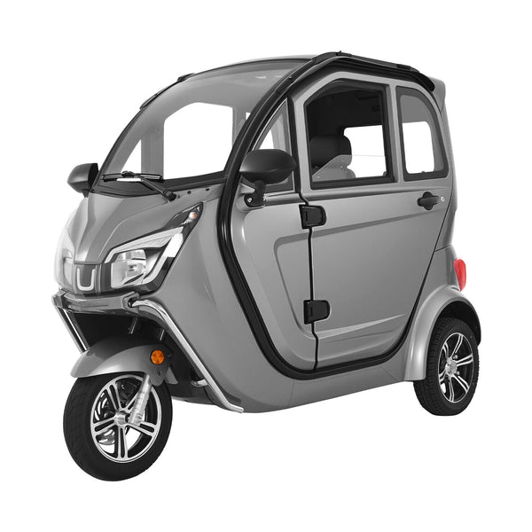 3 - Wheel Enclosed Mobility Scooter for Seniors Adults, 650lbs Capacity, 3 - Seater 1500W Electric Recreational Mobility Scooter 37 Miles Long Range, Remote Unlock, All - Terrain for Shopping Touring - Powersport Electric Scooters