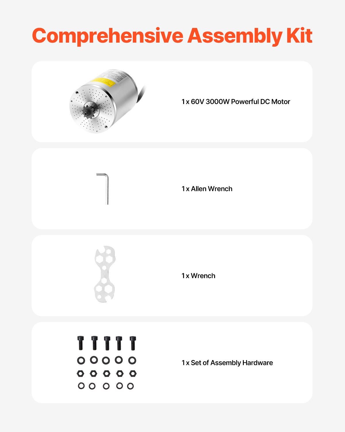 3000W Electric Brushless DC Motor, 60V 4800rpm Go Kart Electric Motor, Electric Dirt Bike Motor Engine for E - Bike Motorcycle Scooter DIY - Powersport Electric Scooters