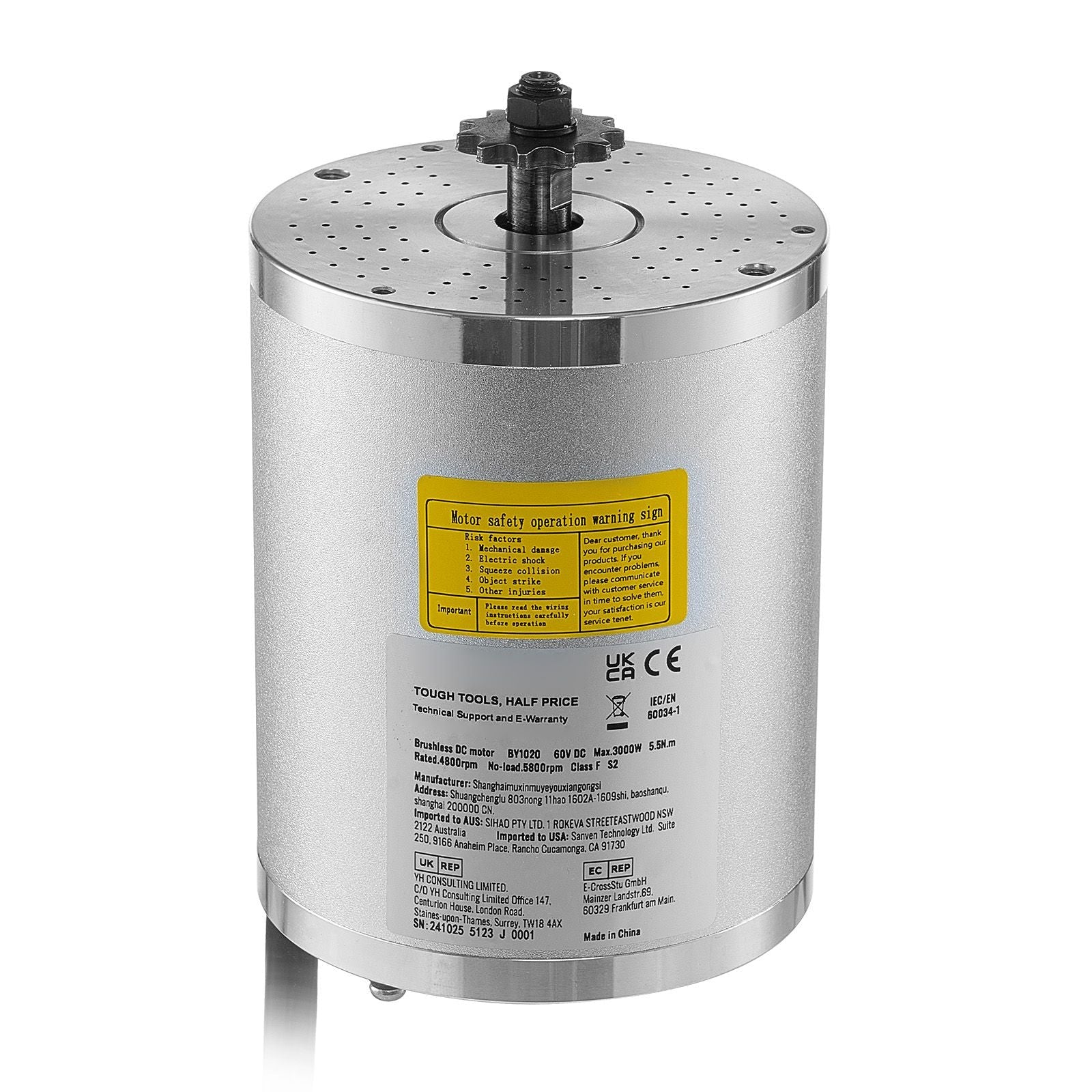 3000W Electric Brushless DC Motor, 60V 4800rpm Go Kart Electric Motor, Electric Dirt Bike Motor Engine for E - Bike Motorcycle Scooter DIY - Powersport Electric Scooters