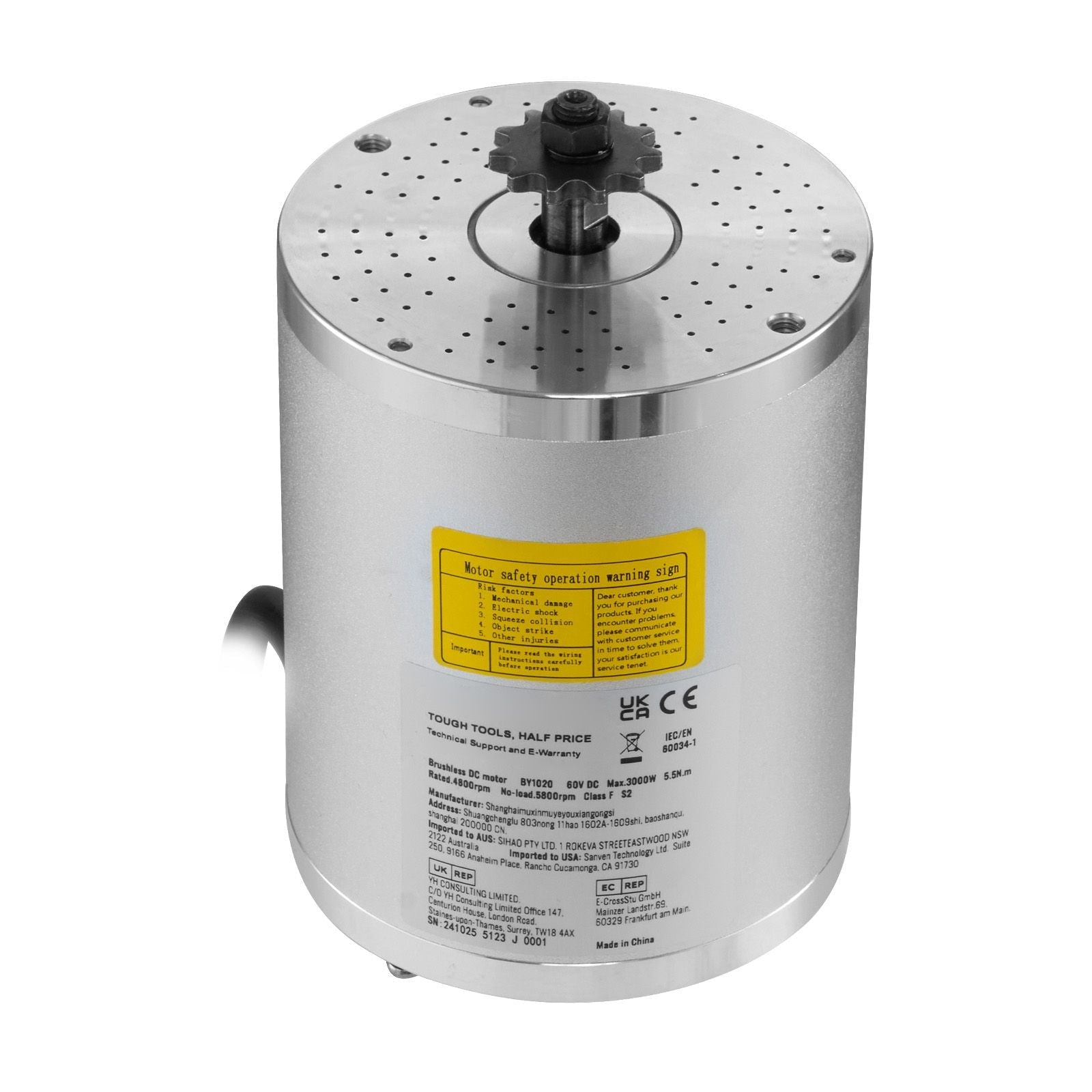 3000W Electric Brushless DC Motor, 60V 4800rpm Go Kart Electric Motor, Electric Dirt Bike Motor Engine for E - Bike Motorcycle Scooter DIY - Powersport Electric Scooters