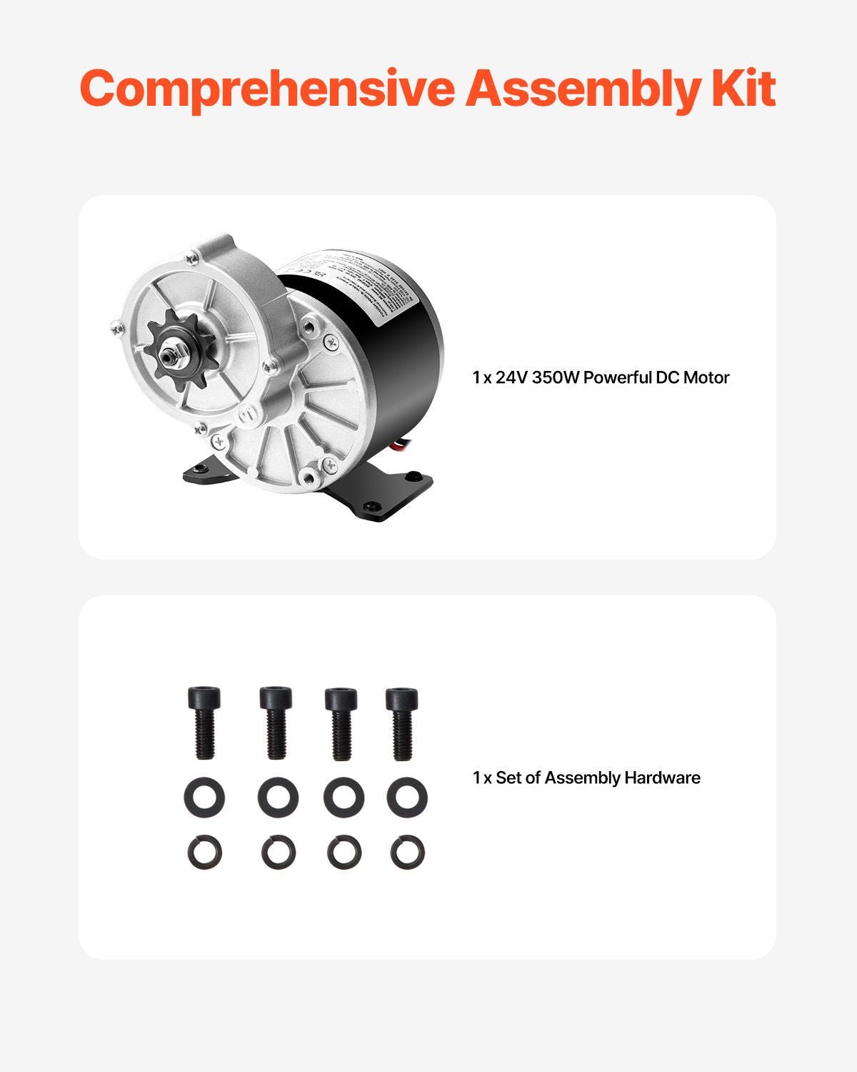 350W Electric Powerful DC Motor, 24V 3000rpm Go Kart Electric Brushed Motor, Electric Dirt Bike Motor Engine for E - Bike Motorcycle Scooter DIY - Powersport Electric Scooters