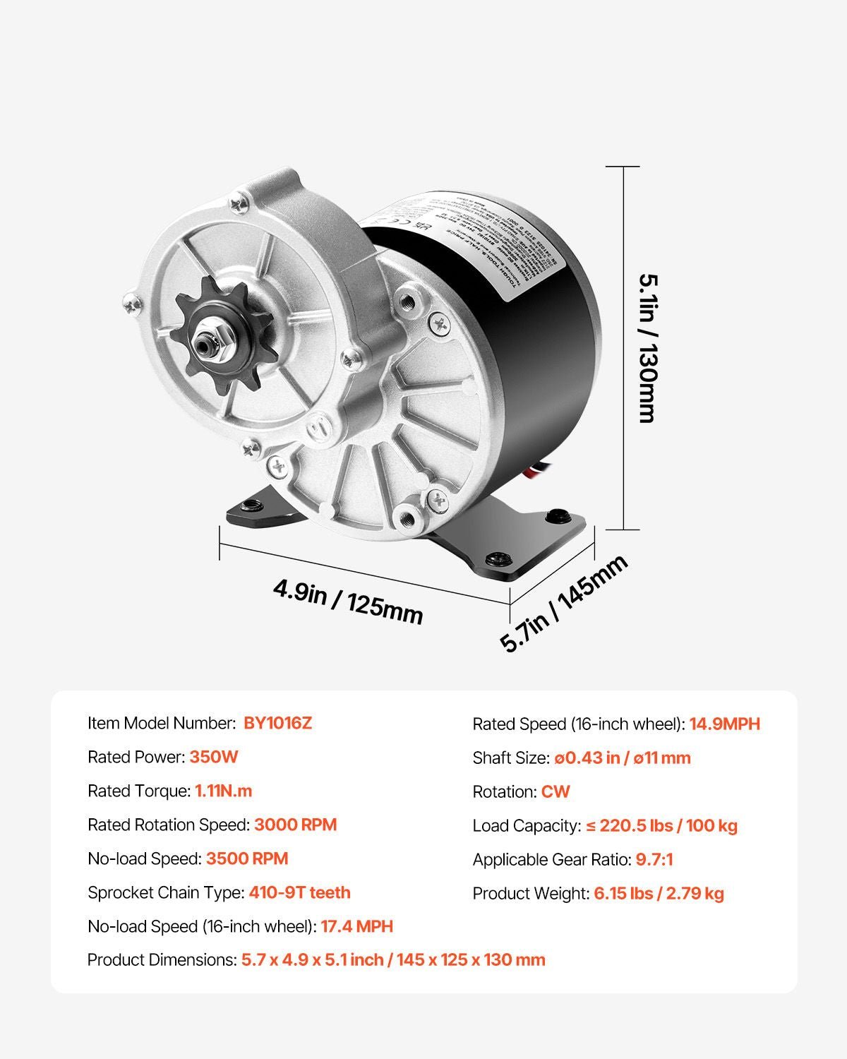 350W Electric Powerful DC Motor, 24V 3000rpm Go Kart Electric Brushed Motor, Electric Dirt Bike Motor Engine for E - Bike Motorcycle Scooter DIY - Powersport Electric Scooters