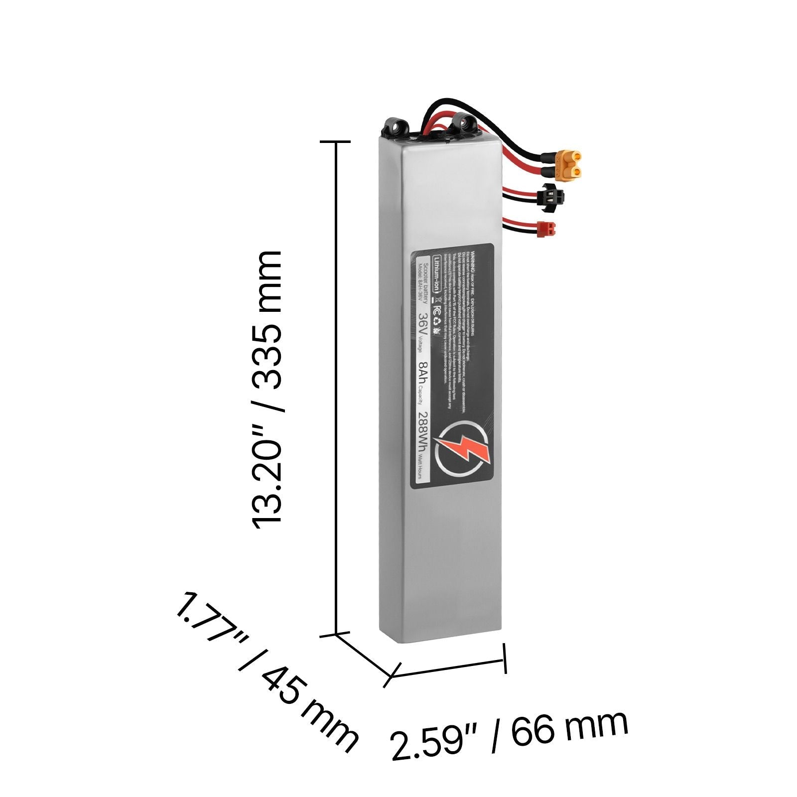 36V 8Ah Lithium Scooter Battery Pack with Smart BMS & Charger - Ideal Replacement for M365 Models - Powersport Electric Scooters