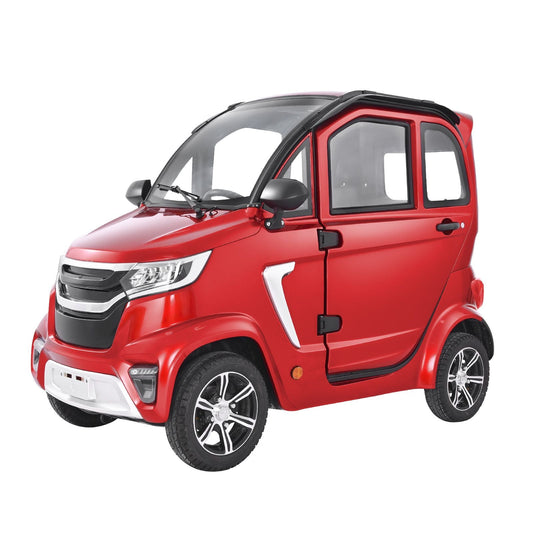 4 - Wheel Enclosed Mobility Scooter for Seniors Adults, 660lbs Capacity, 3 - Seater 2000W Electric Recreational Mobility Scooter 45 Miles Long Range, Remote Unlock, All - Terrain for Touring Shopping - Powersport Electric Scooters