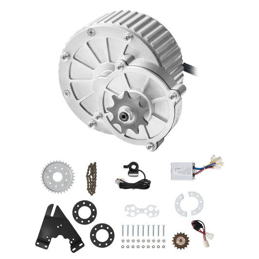 450W Electric Brushed DC Motor Kit - 36V 3000rpm Motor with Upgraded Speed Controller and Thumb Throttle Kit for Go Karts E - Bike Motorcycle Scooter - Powersport Electric Scooters