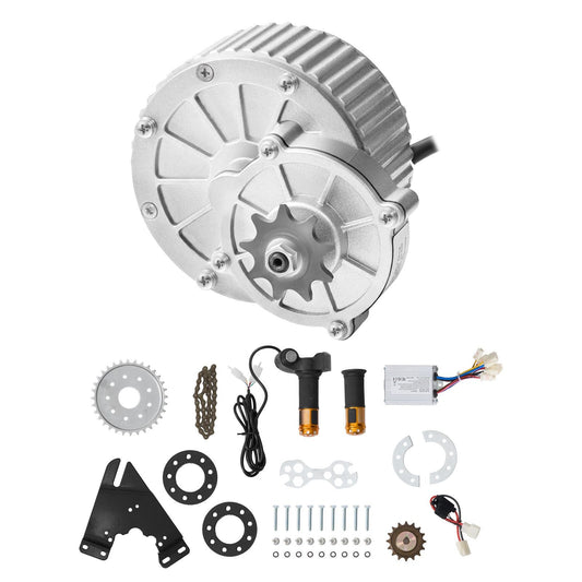 450W Electric Brushed DC Motor Kit - 36V 3000rpm Motor with Upgraded Speed Controller and Twistgrip Throttle Kit for Go Karts E - Bike Motorcycle Scooter - Powersport Electric Scooters