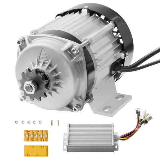 500W Electric Brushless DC Motor Kit - 48V 2700rpm Motor with Upgraded Speed Controller for Go Karts E - Bike Motorcycle Scooter - Powersport Electric Scooters