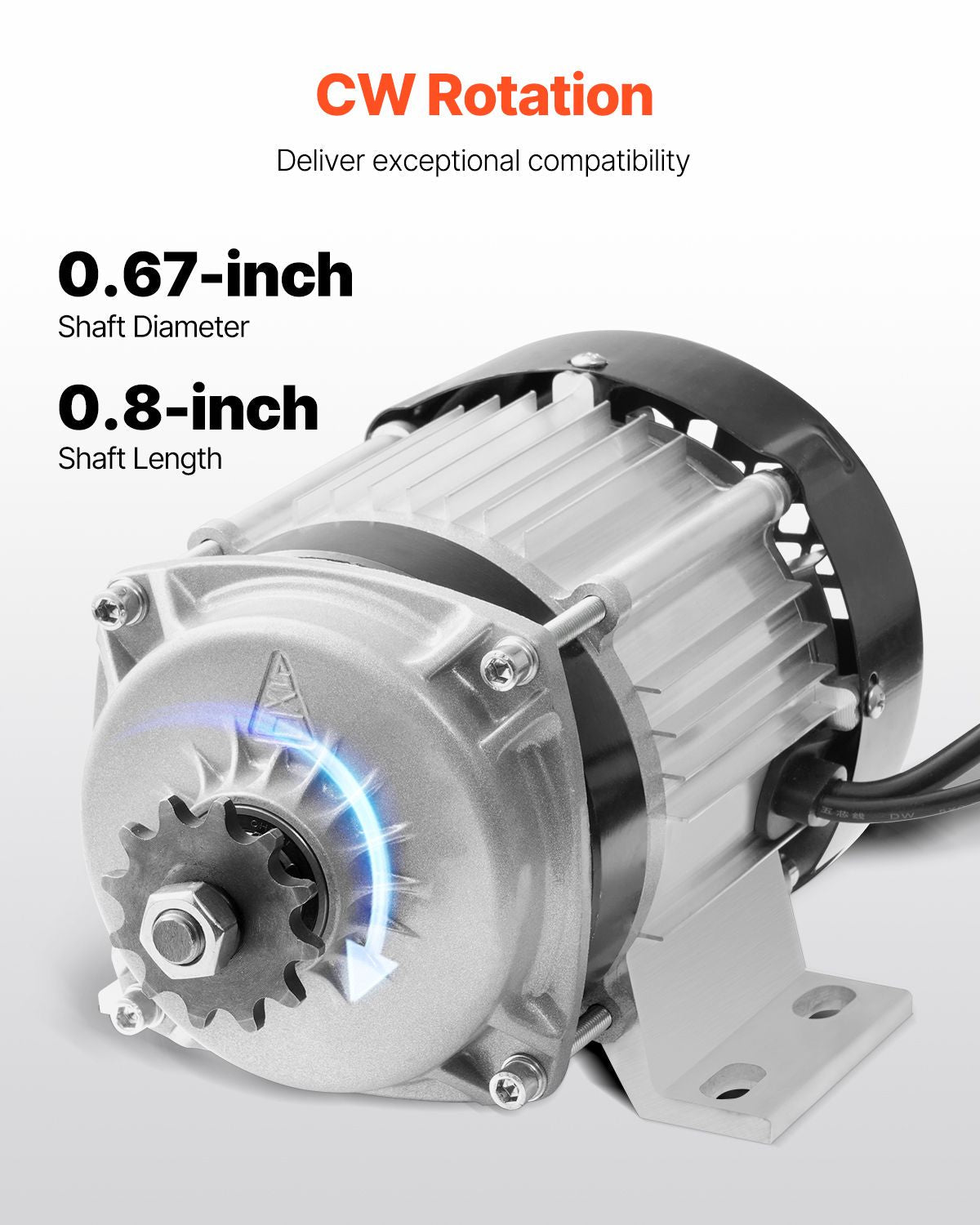 500W Electric Brushless DC Motor Kit - 48V 2700rpm Motor with Upgraded Speed Controller for Go Karts E - Bike Motorcycle Scooter - Powersport Electric Scooters