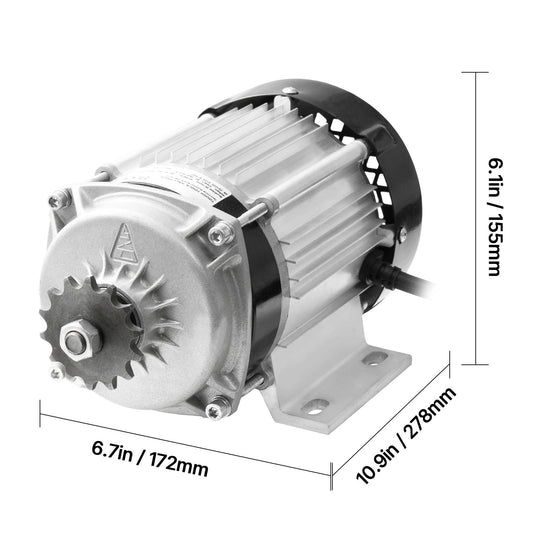 750W Electric Brushless DC Motor Kit - 48V 2700rpm Motor with Upgraded Speed Controller for Go Karts E - Bike Motorcycle Scooter - Powersport Electric Scooters