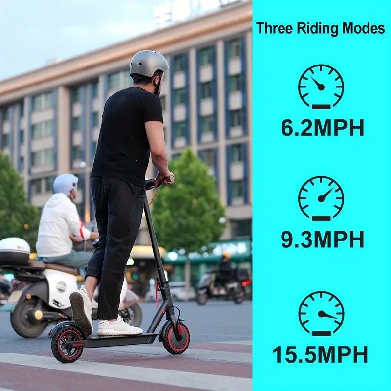 8.5' Solid Tires, 15.5mph Speed - The Durable Electric Scooter for Daily Rides - Powersport Electric Scooters