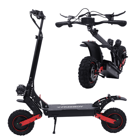 Dual Motor Electric Scooter for Adult, 37mph, 11'' Off - road Tire, 48V 21Ah Battery, Foldable Commuting eScooter - Powersport Electric Scooters