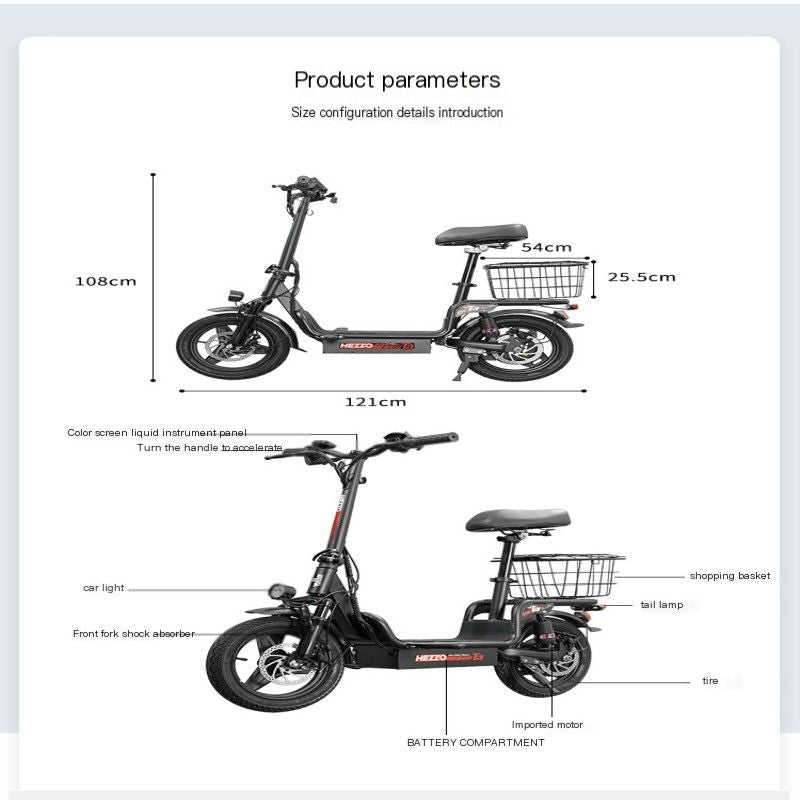 Durable and Dependable: T3 Hezzo E - Bike for Daily Use - Powersport Electric Scooters