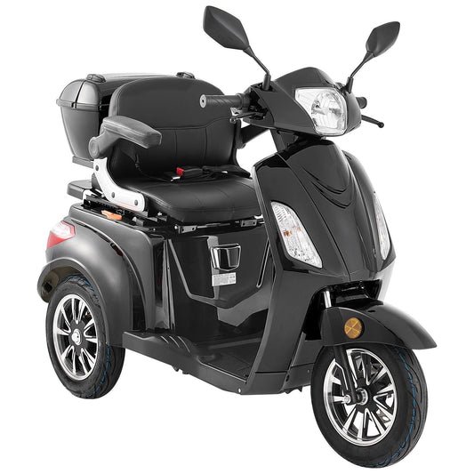 Heavy Duty 3 - Wheel Mobility Scooters for Seniors & Adults, 500lbs Capacity, 21.5 Miles 3 - Speed Long Range, 1000W All Terrain Electric Recreational Scooter Wheelchair, 20° Max Climbing Capacity - Powersport Electric Scooters