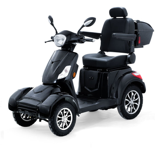 Heavy Duty 4 - Wheel Mobility Scooters for Seniors & Adults 500lbs Capacity - 31 Miles 3 - Speed Long Range, 800W All Terrain Electric Recreational Scooter Wheelchair with 25° Max Climbing Capacity - Powersport Electric Scooters