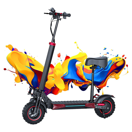 J - 11MAX Adult Folding Electric Scooter 1200W 48V18AH Super Motor 11" Solid Tires - Powersport Electric Scooters