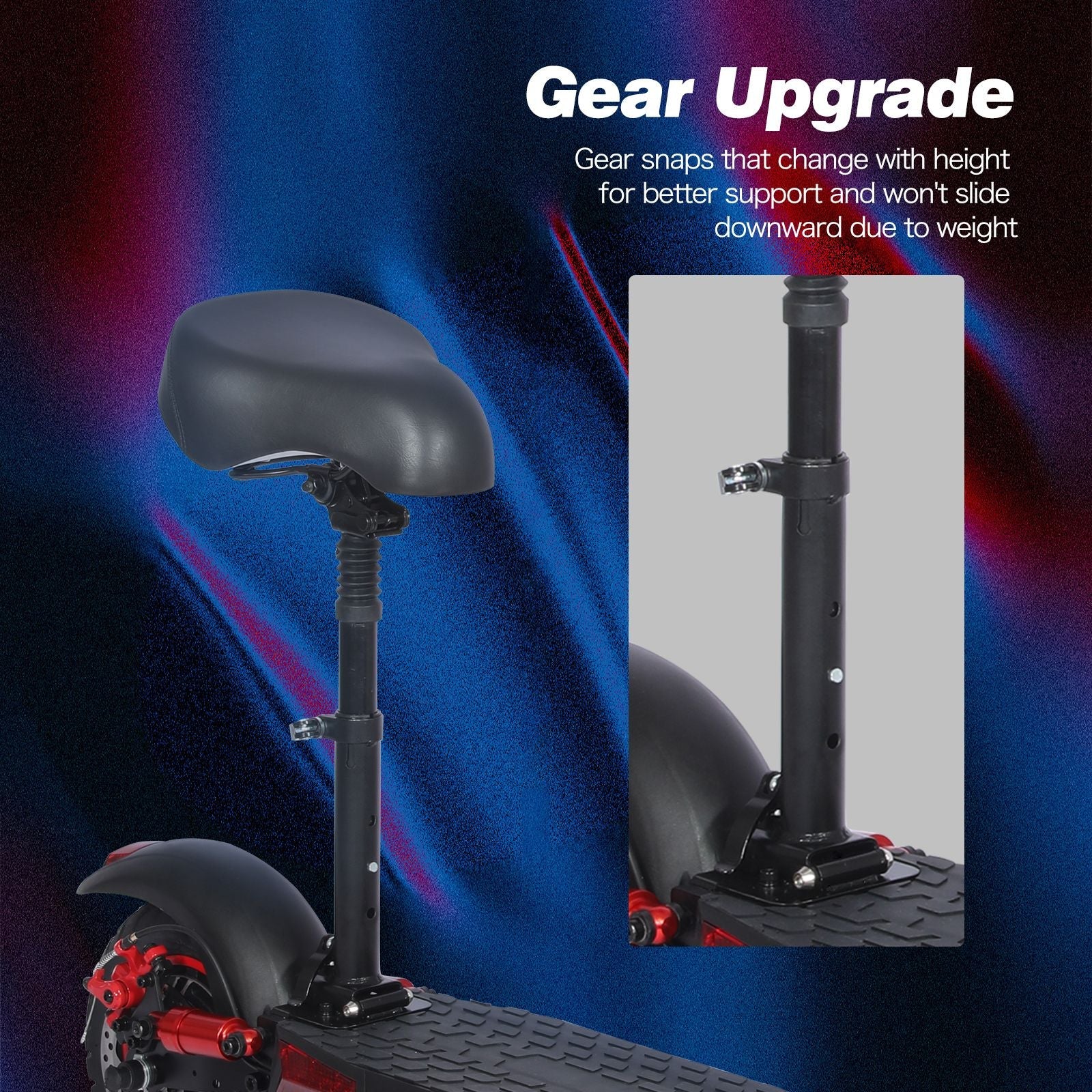 WHOSU Adult Electric Scooter with Removable Seat, 1200W Motor, Max 35mph, 33 Miles, 11" Off Road Tires, Fast Electric Scooter for Adults, E Scooter w/ 4 Braking System - Powersport Electric Scooters