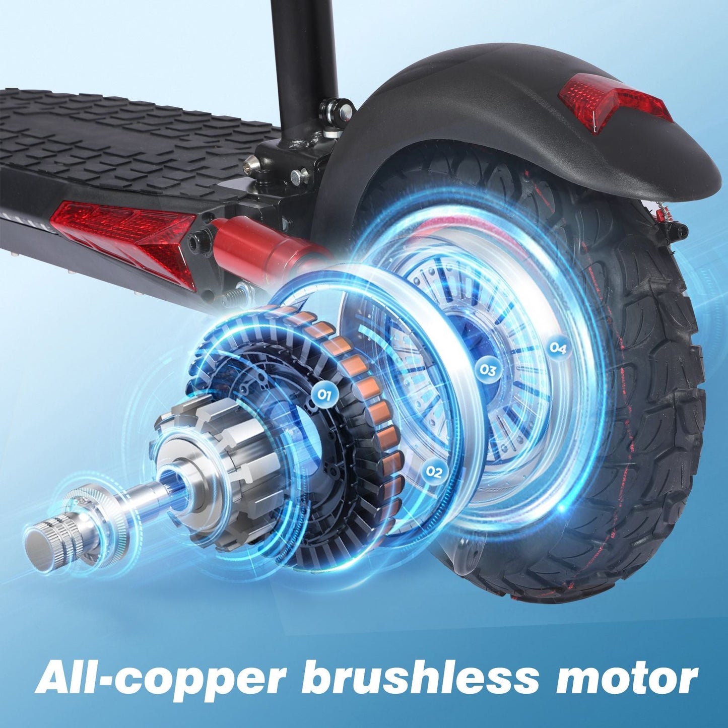 WHOSU Adult Electric Scooter with Removable Seat, 1200W Motor, Max 35mph, 33 Miles, 11" Off Road Tires, Fast Electric Scooter for Adults, E Scooter w/ 4 Braking System - Powersport Electric Scooters