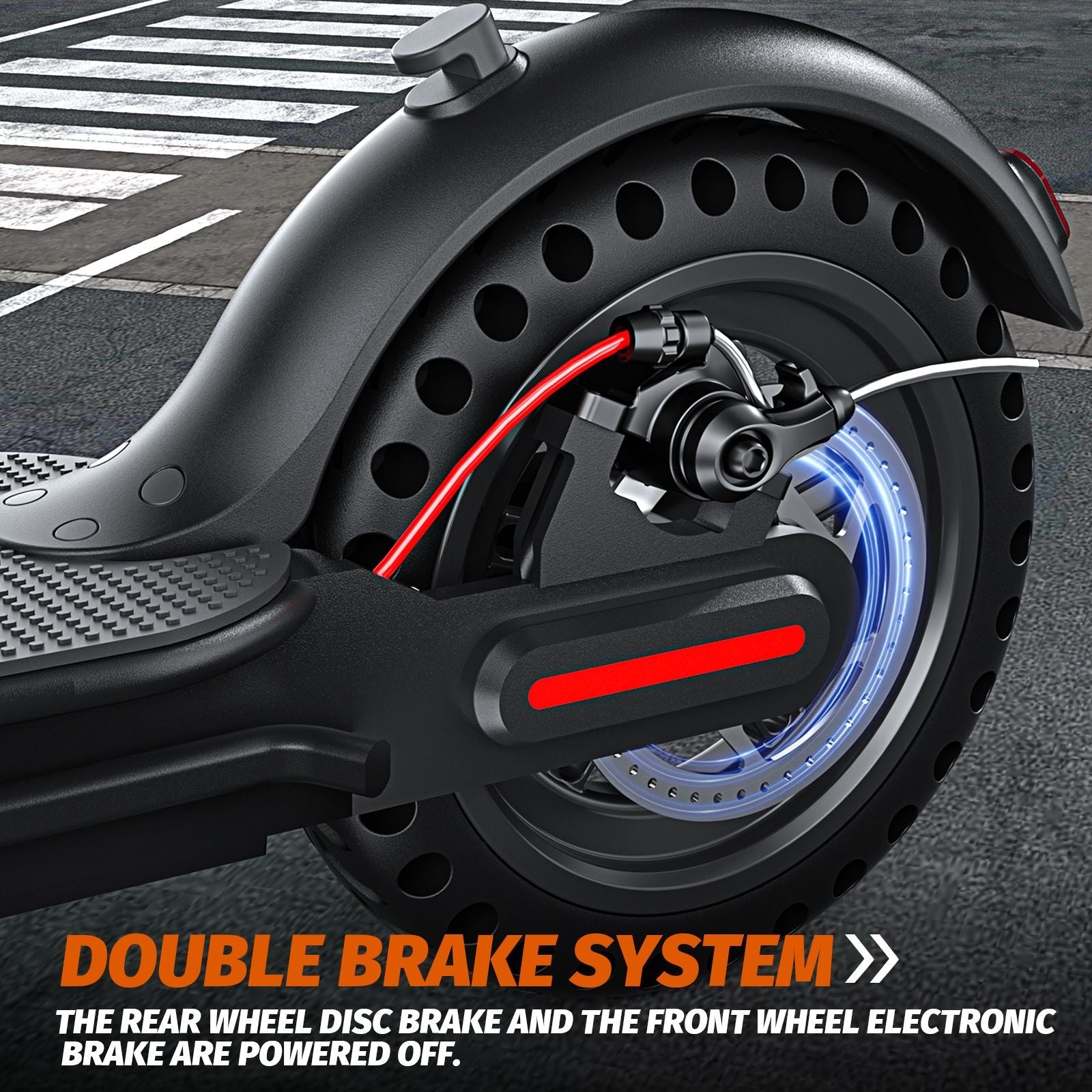 WHOSU Electric Scooter for Adults - 350W Motor, 19 MPH, 19 Mile Range, 8.5" Solid Tires, Foldable Commuting E - Scooter w/Dual Brake, App Control & Phone Holder - Powersport Electric Scooters