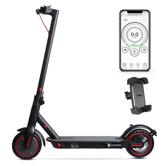 WHOSU Electric Scooter for Adults - 350W Motor, 19 MPH, 19 Mile Range, 8.5" Solid Tires, Foldable Commuting E - Scooter w/Dual Brake, App Control & Phone Holder - Powersport Electric Scooters