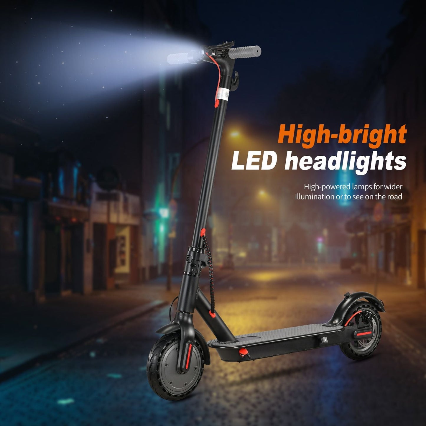 WHOSU Electric Scooter for Adults & Teens - 350W Motor, 19 MPH Top Speed, 19 Mile Range, 8.5" Solid Tires, Foldable Commuting E - Scooter with Dual Brake System & APP Control, Portable Design - Powersport Electric Scooters